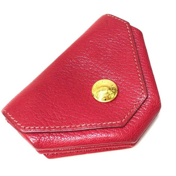 AUTHENTIC HERMES Le-Karan Yuit LE48 Coin Compartment Purse Chevre Pink - Picture 4 of 8